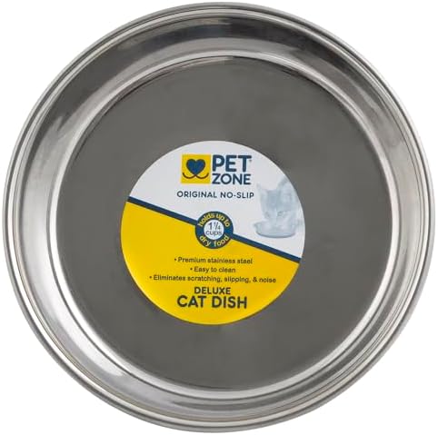 Pet Zone Deluxe Stainless Steel Cat Bowl
