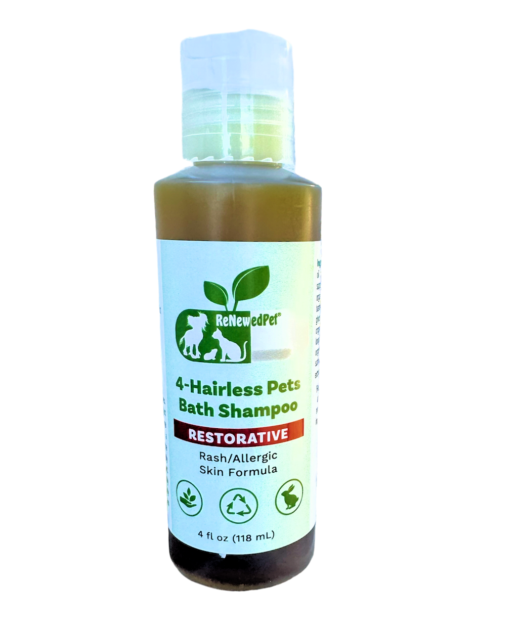 4-HAIRLESS PETS RESTORATIVE BATH SHAMPOO