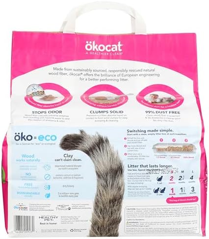 okocat Super Soft Clumping Wood Cat Litter