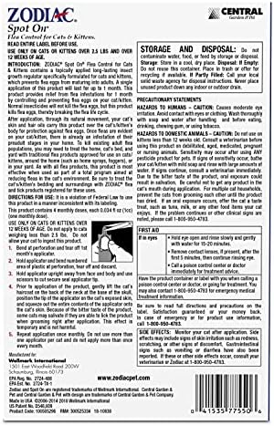 Zodiac Spot On Plus Flea & Tick for Cats