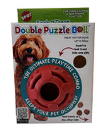 Spot Seek a Treat Double Puzzle Ball Dog Toy 3.25in