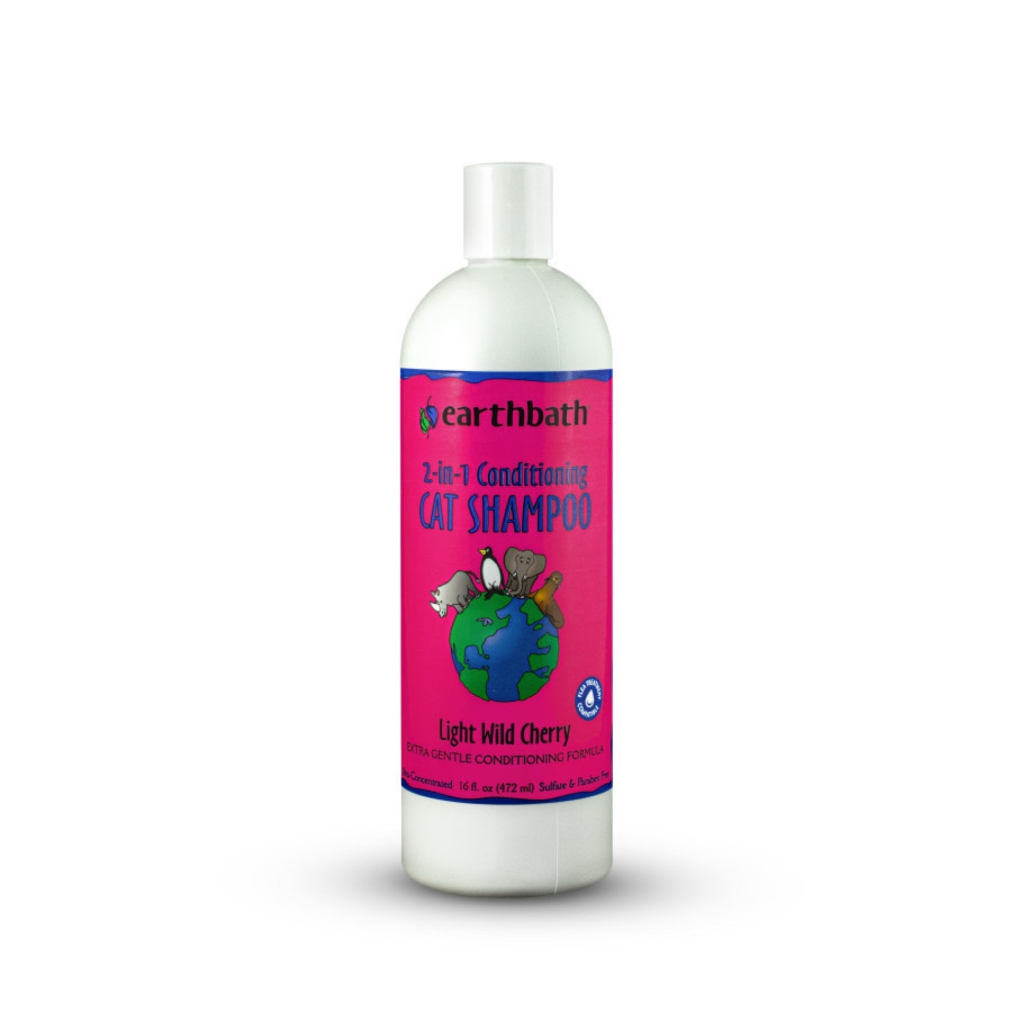 Earthbath 2-in-1 Conditioning Shampoo for Cats, Light Wild Cherry 16