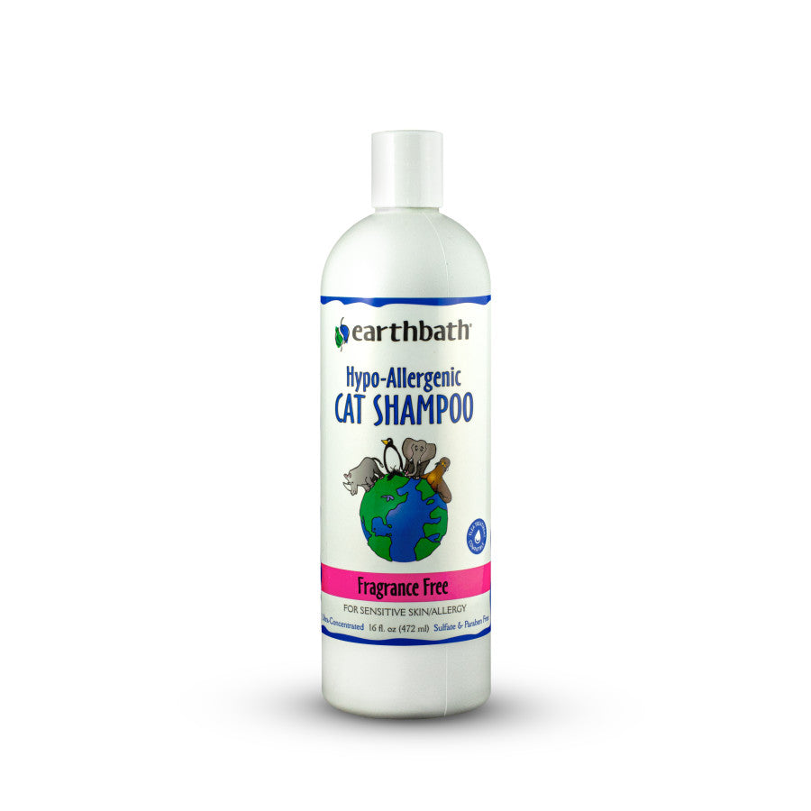 Earthbath Hypoallergenic Cat Shampoo, Fragrance Free 16 Oz