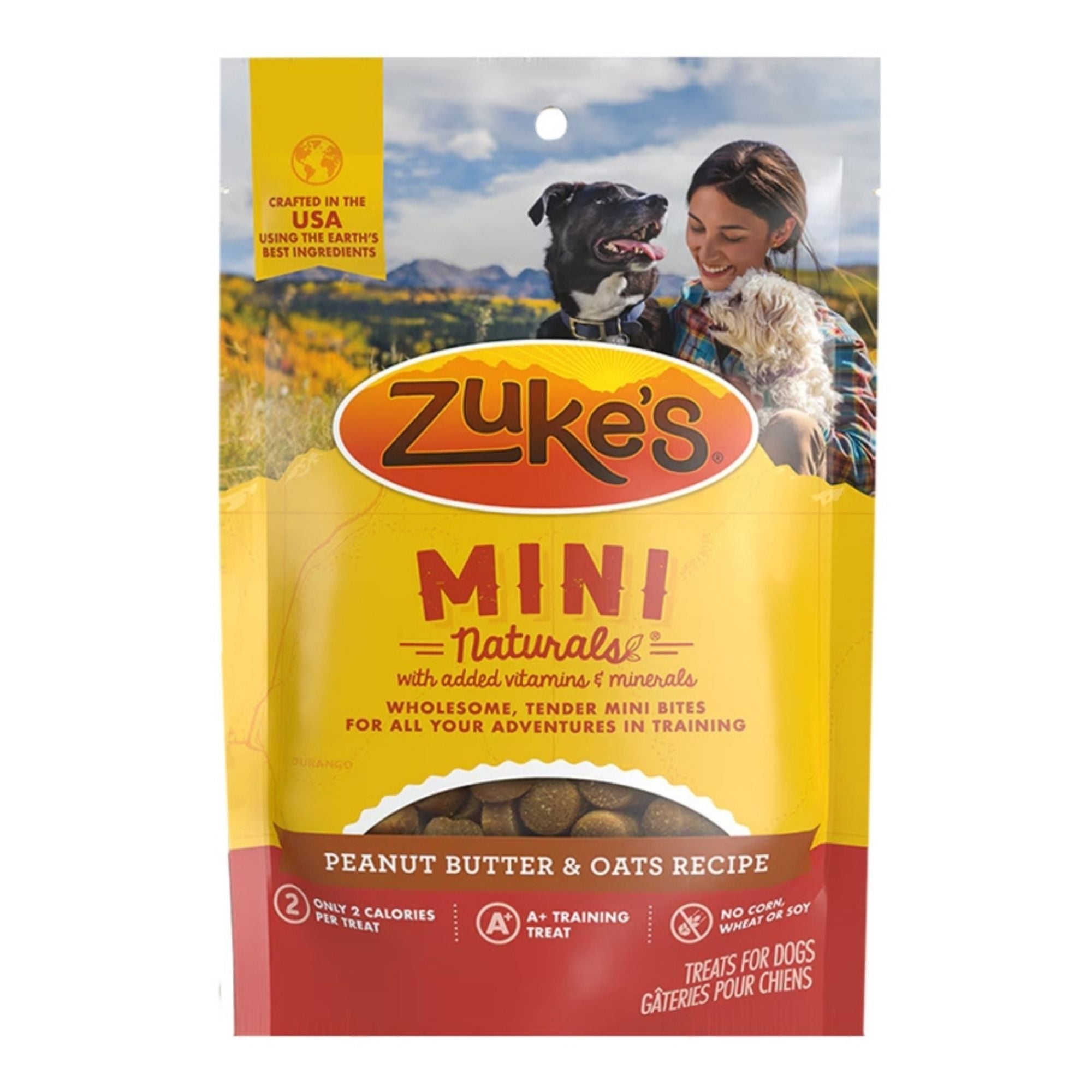 Zuke's Mini Naturals Peanut Butter & Oats Dog Treats, 6 oz