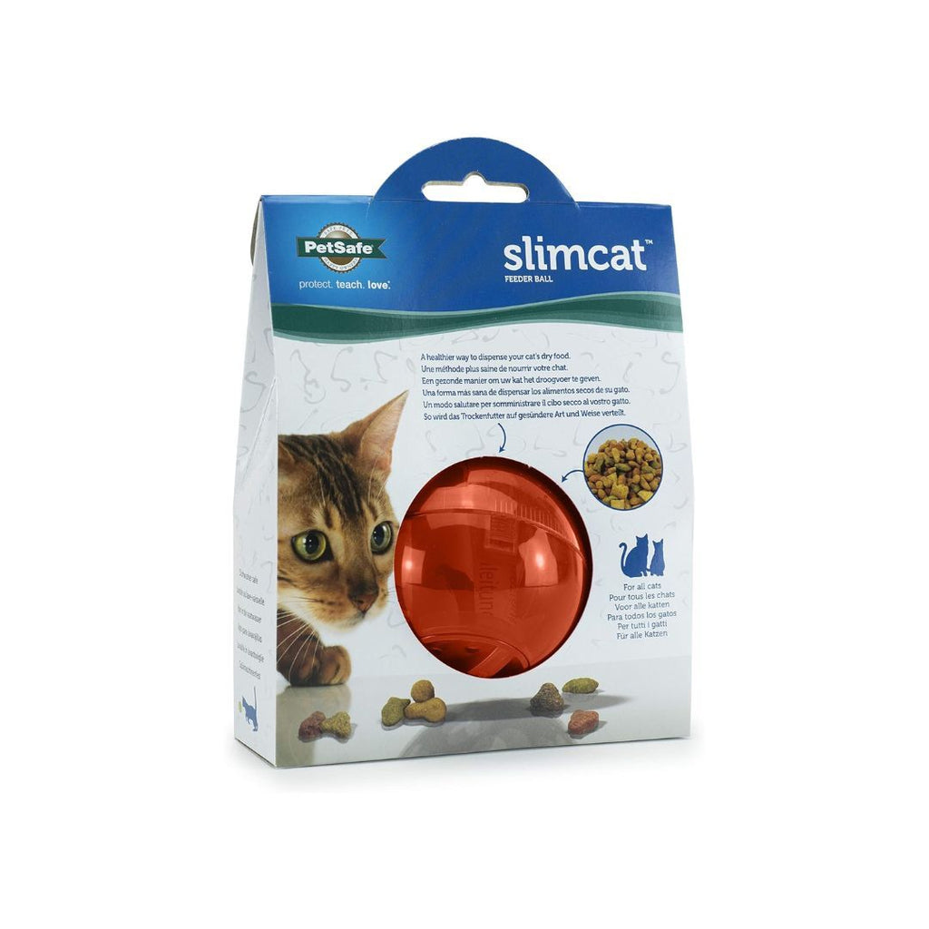 PetSafe SlimCat Food Dispenser Cat Toy Orange