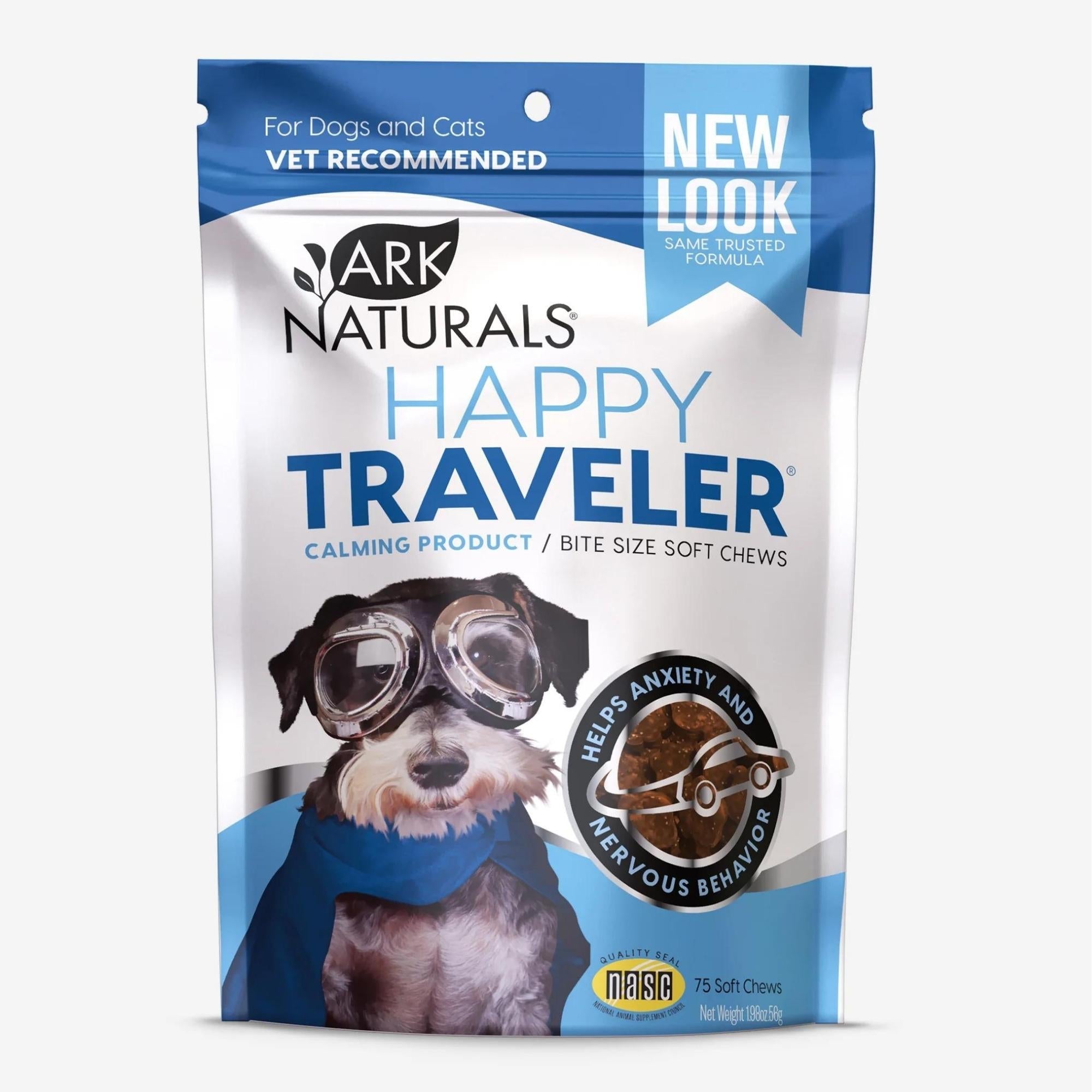 Ark Naturals Happy Traveler Soft Chews for Dogs & Cats, 75 Count