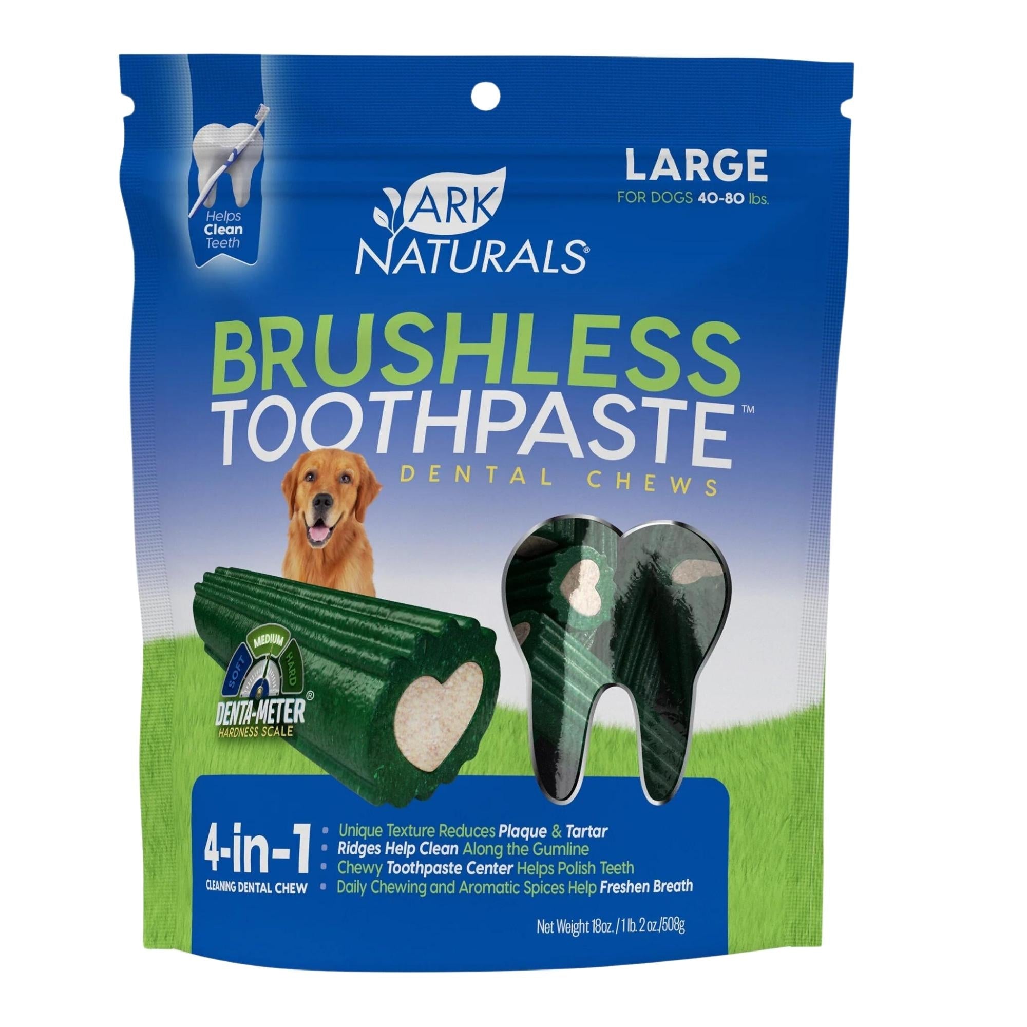 Ark Naturals Breath-Less Brushless Toothpaste Dog Chews, 18 oz