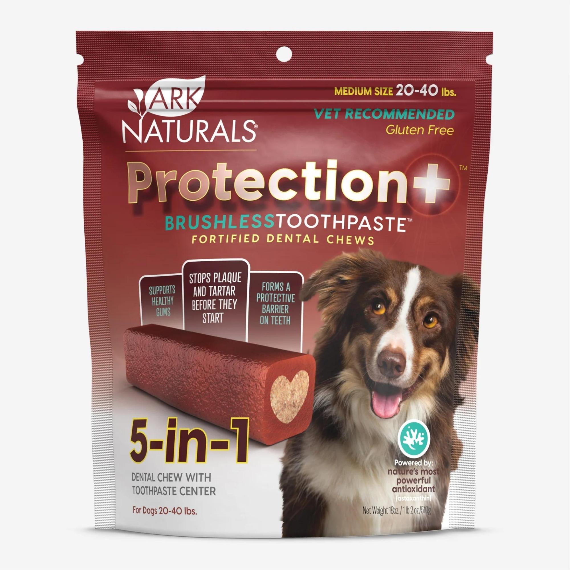 Ark Naturals Protection+ 5-in-1 Toothpaste Large Dog Chews, 18 oz