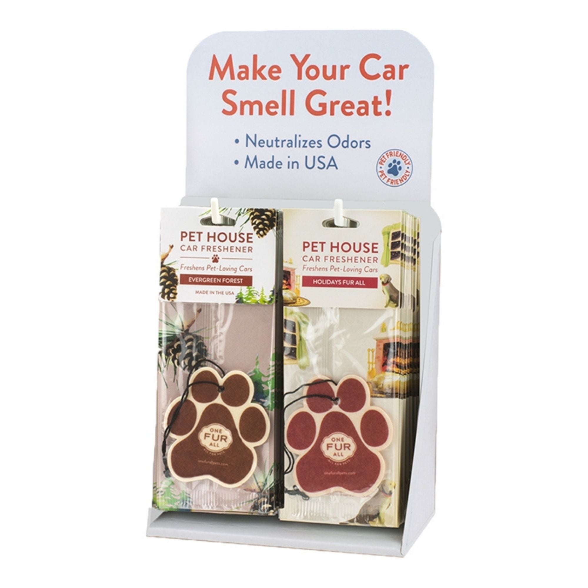 Pet House Seasonal Car Air Freshener Display - (Case of 24)