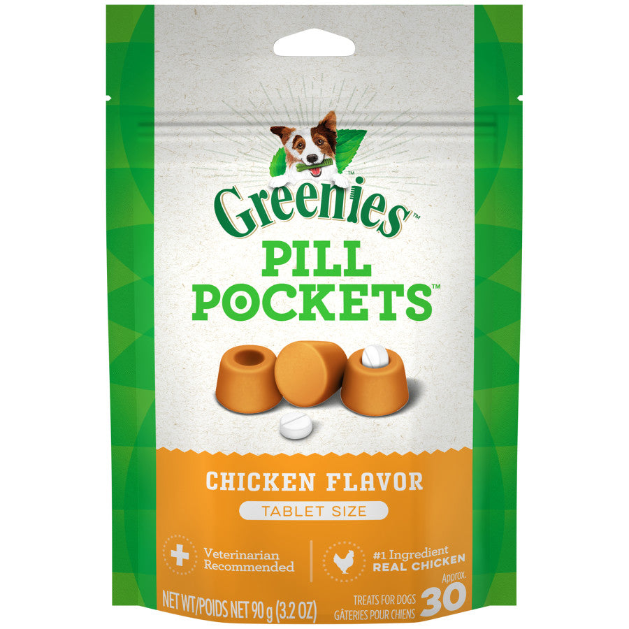 Greenies Pill Pockets for Tablets, Chicken, 30 Count