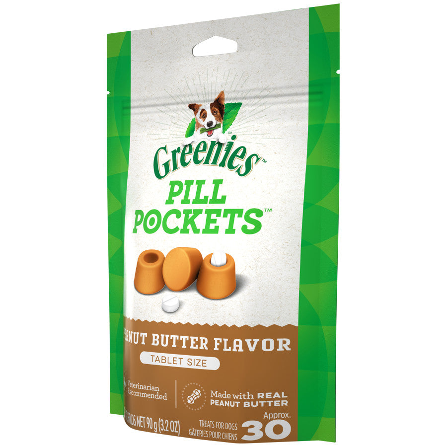 Greenies Pill Pockets for Tablets, Peanut Butter, 30 Count