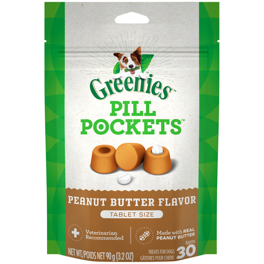 Greenies Pill Pockets for Tablets, Peanut Butter, 30 Count