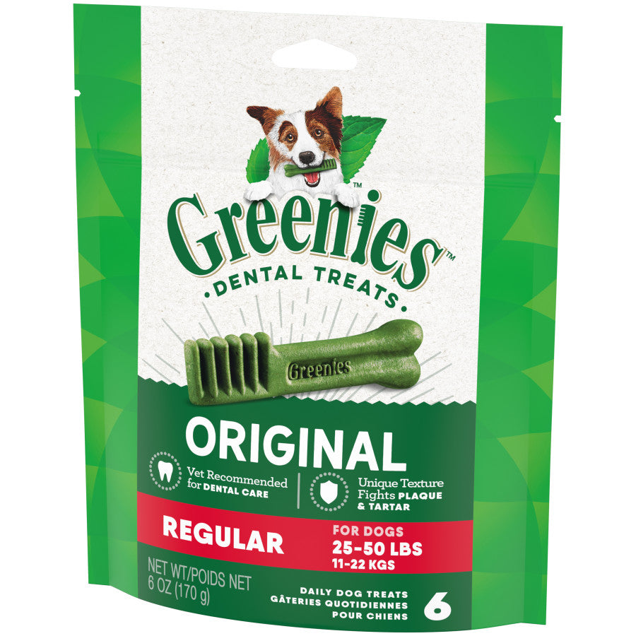 Greenies Dog Dental Treats Regular, Original, 6 Oz, 6 Ct