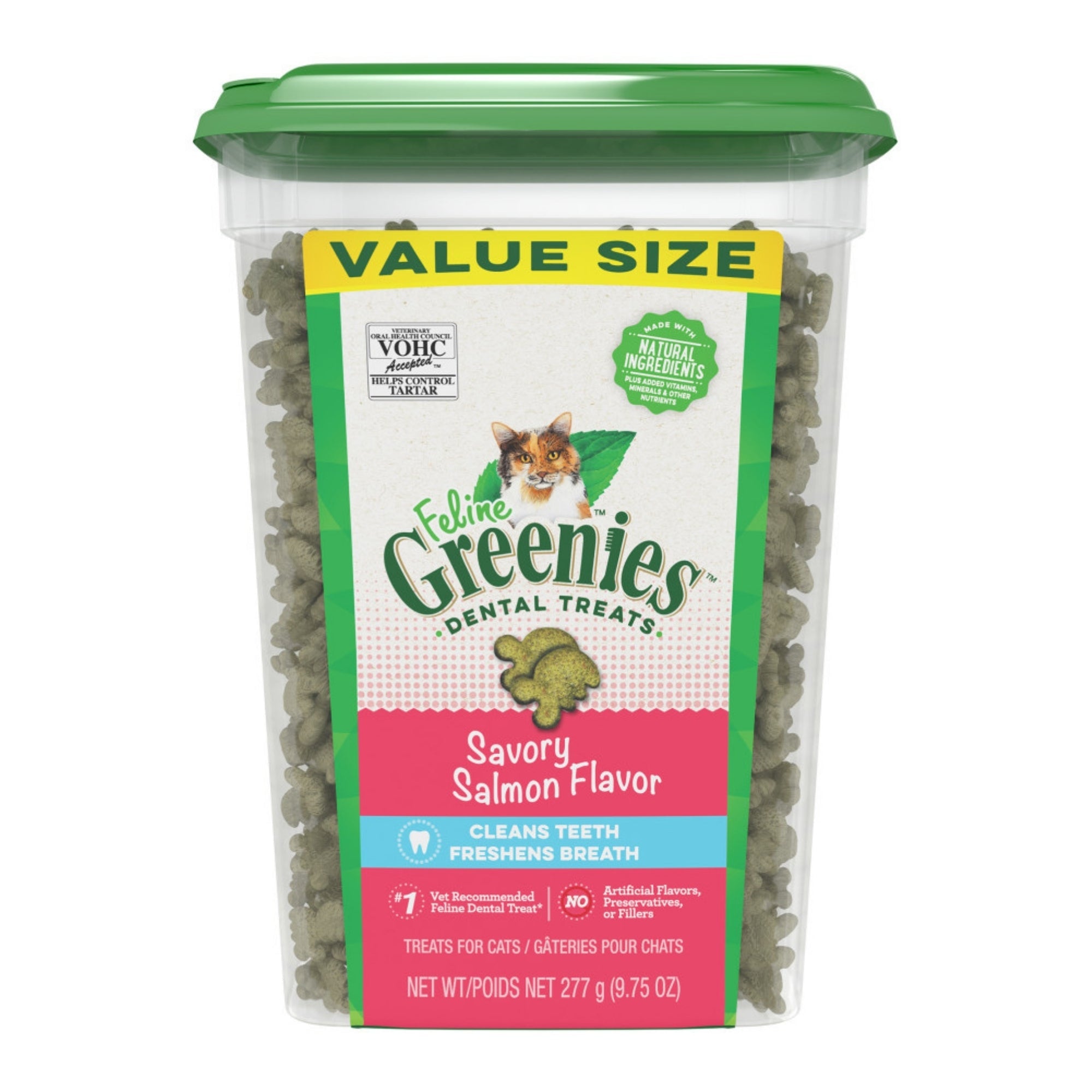 Greenies Feline Adult Cat Dental Treats Savory Salmon, 1ea/9.75 oz