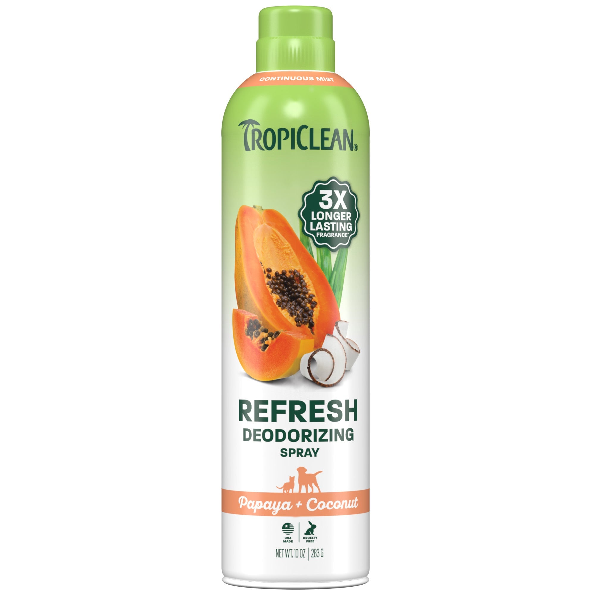 Tropiclean Dog Deodorizing Spray Papaya 10oz.