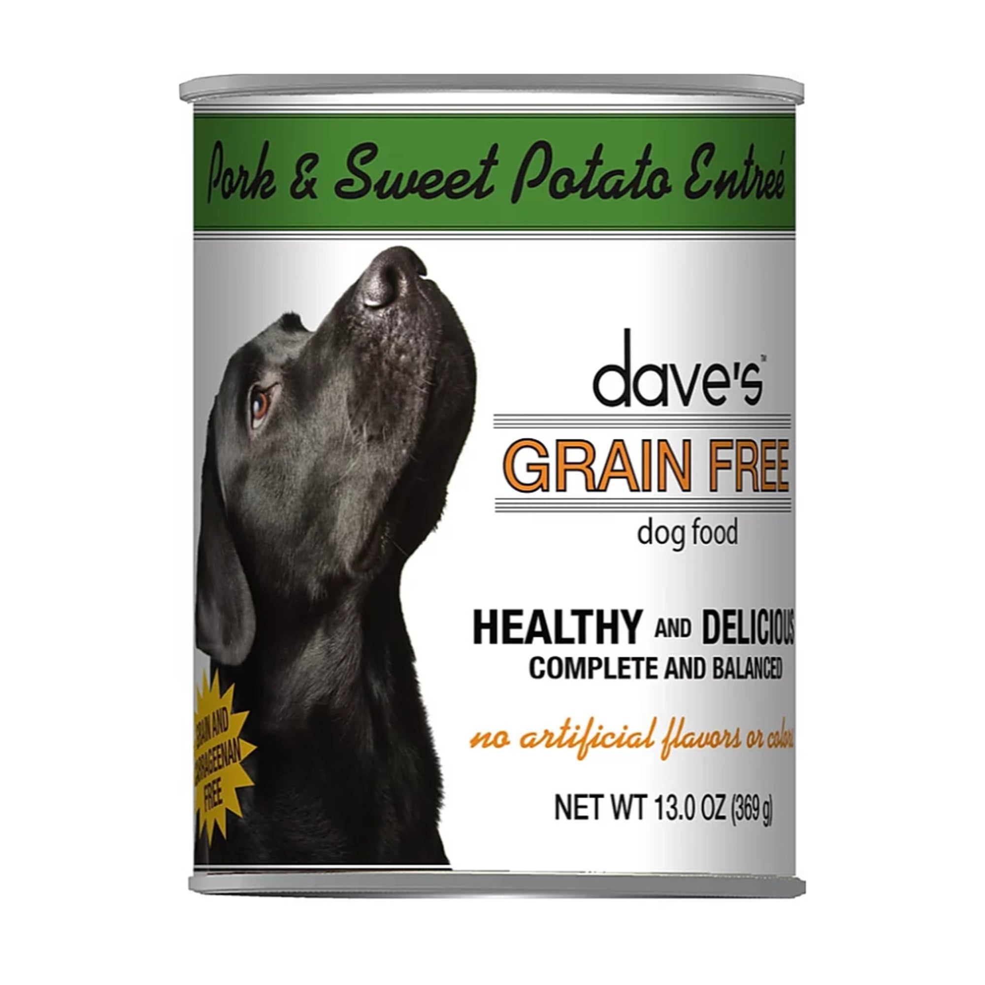 Dave's Grain-Free Pork & Sweet Potato Wet Dog Food, 13.2 oz (12-Pack)