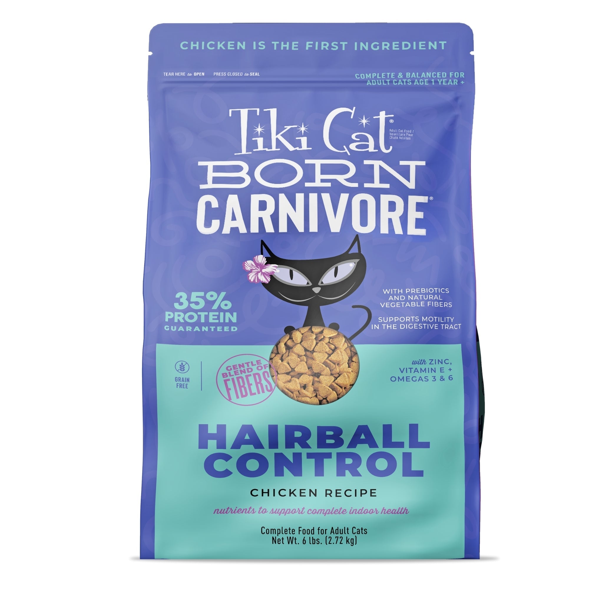 Tiki Pet Cat Born Carnivore Hairball Chicken 3Lbs.