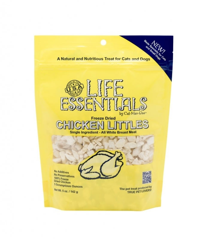 Cat-Man-Doo Freeze-Dried Chicken Littles for Dogs & Cats, 5 oz