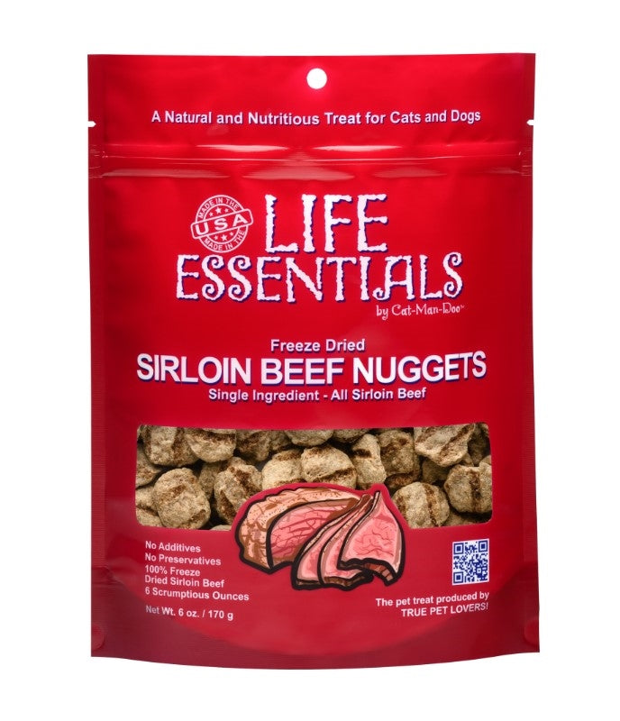Cat-Man-Doo Freeze-Dried Beef Nuggets for Dogs & Cats, 3 oz