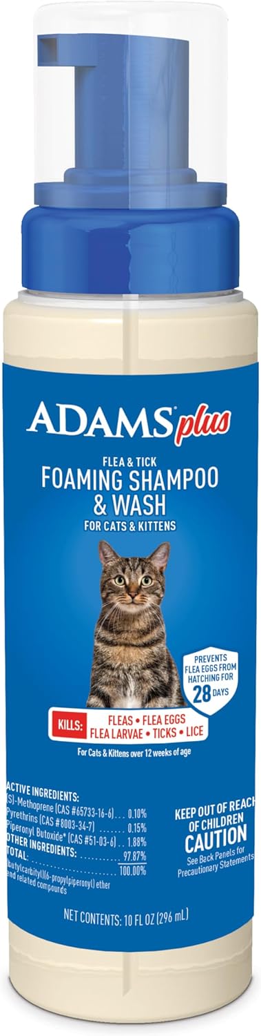 Adams Plus Flea & Tick Foaming Shampoo