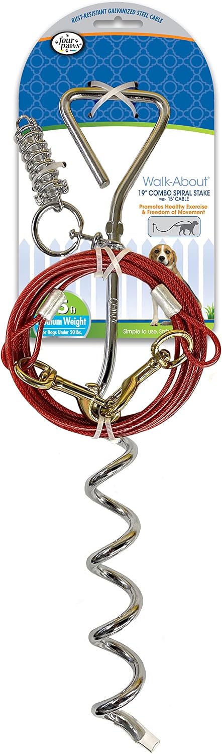 Four Paws Walk About Dog Spiral Stake