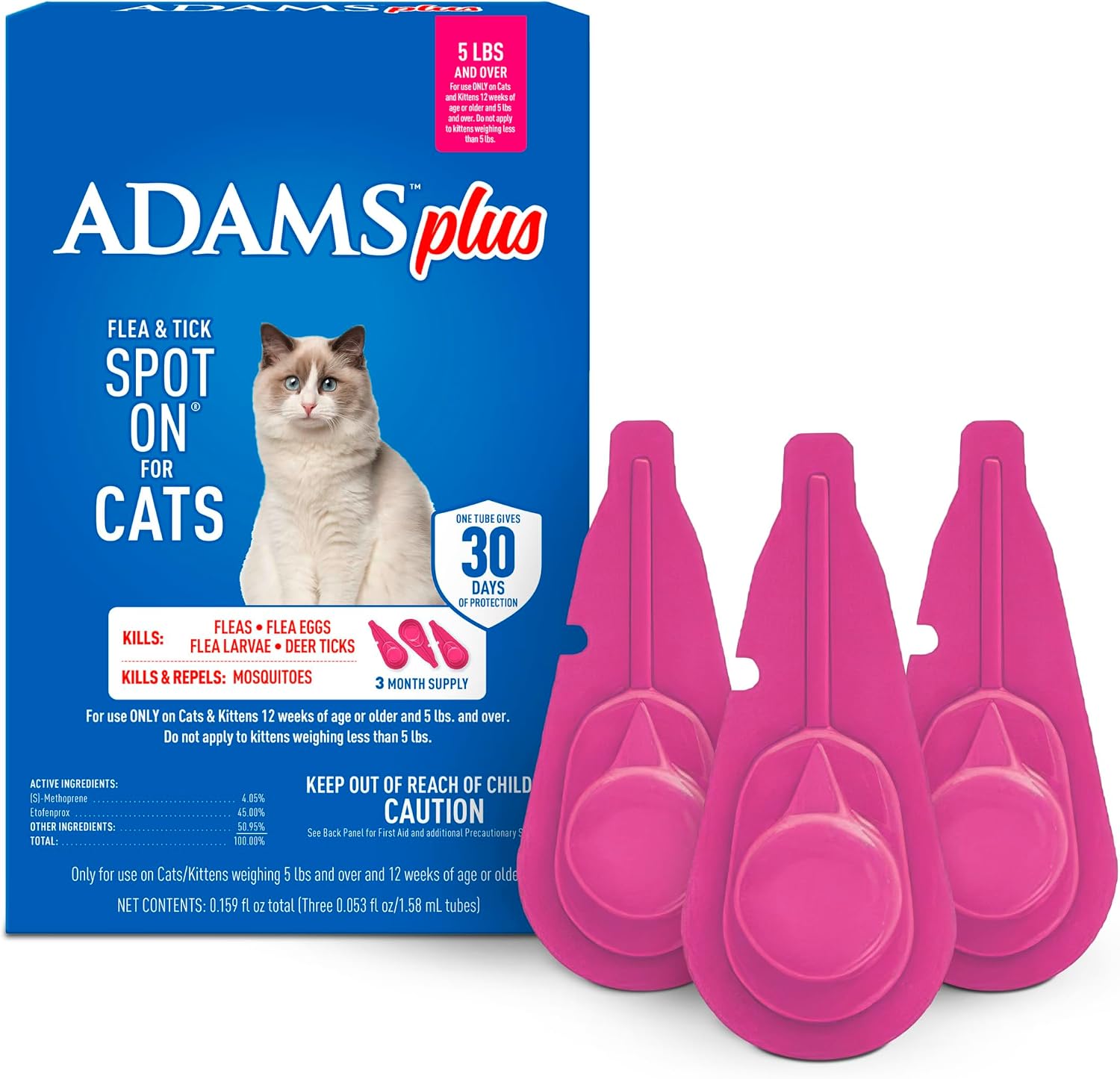 Adams Plus Flea & Tick Spot On for Cats