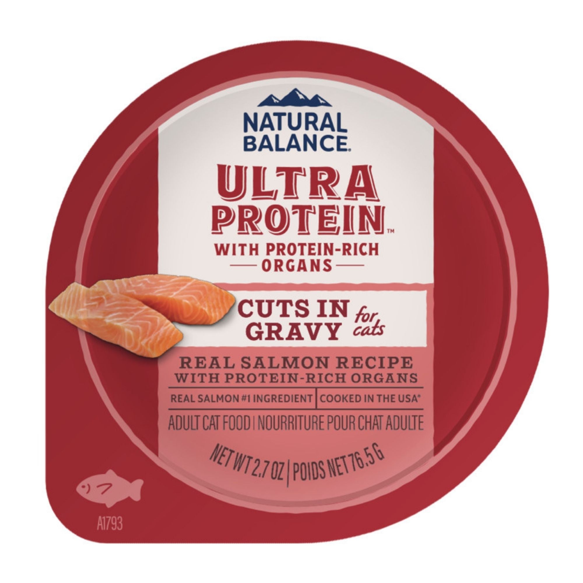 Natural Balance Pet Foods Ultra Protein Cuts in Gravy Wet Cat Food Salmon 2.7oz. (Case of 10)