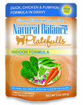Natural Balance Pet Foods Original Ultra Platefulls Morsels in Gravy Wet Cat Food Pouch Duck, Chicken, & Pumpkin 3oz