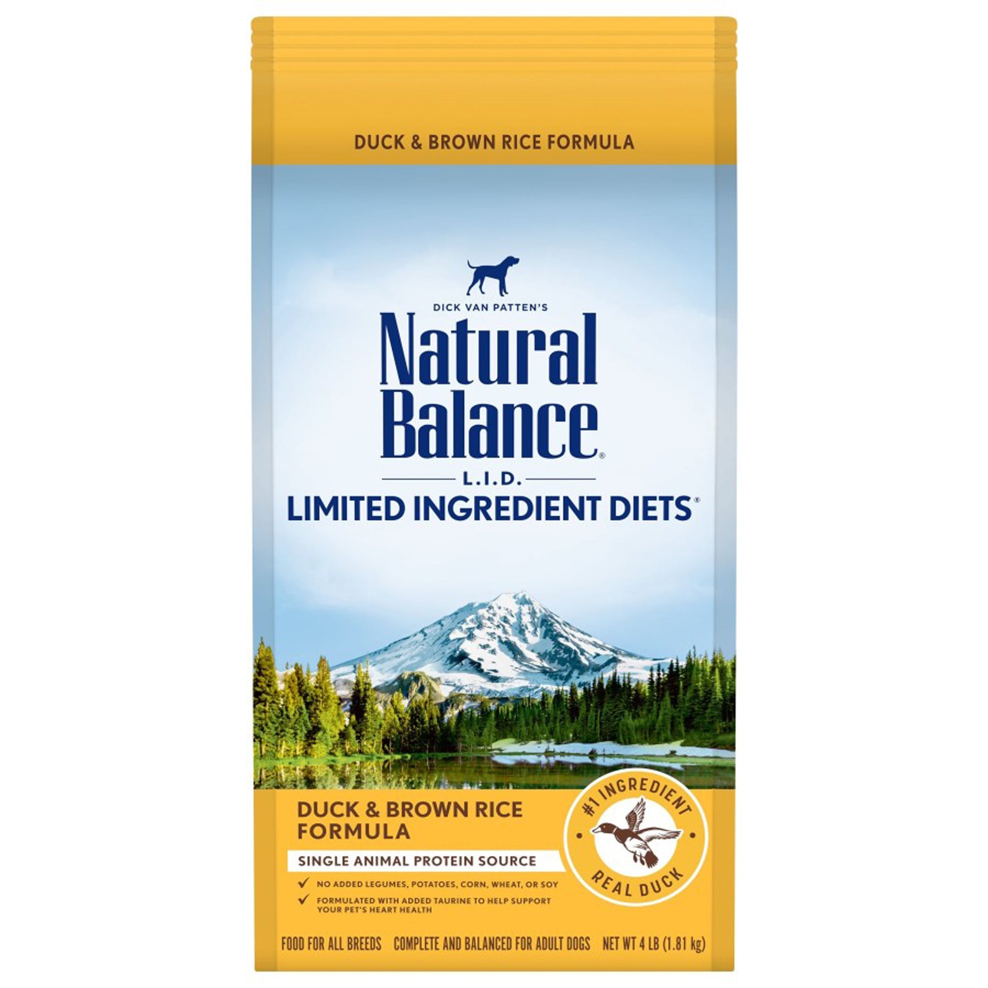 Natural Balance L.I.D. Reserve Duck & Brown Rice Dry Dog Food, 4 lb