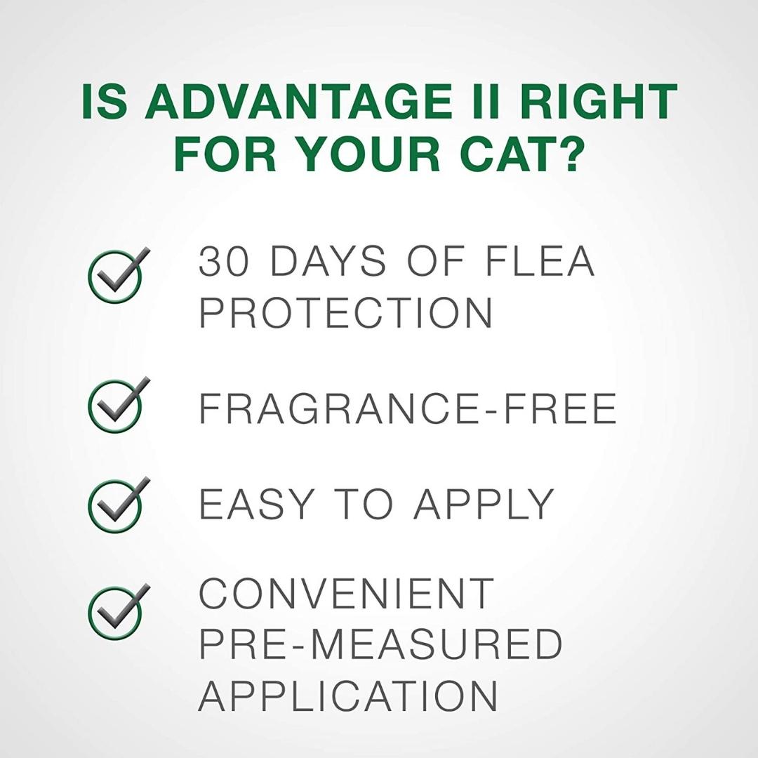 Advantage II Flea Treatment for Small Cats 5-9 lbs, Single Dose