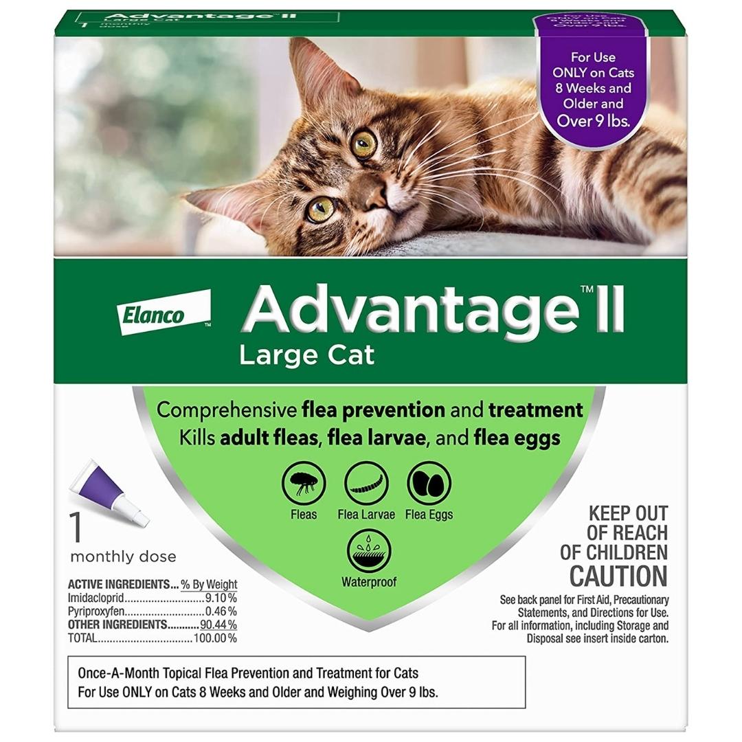 Advantage II Flea Treatment for Large Cats Over 9 lbs, Single Dose