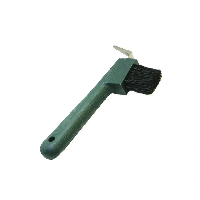 Hoof Pick with Brush and Metal Pick 7"