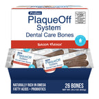 Proden Dog Plaqueoff Dental Care Bones Singles Display - Bacon - 26 Piece