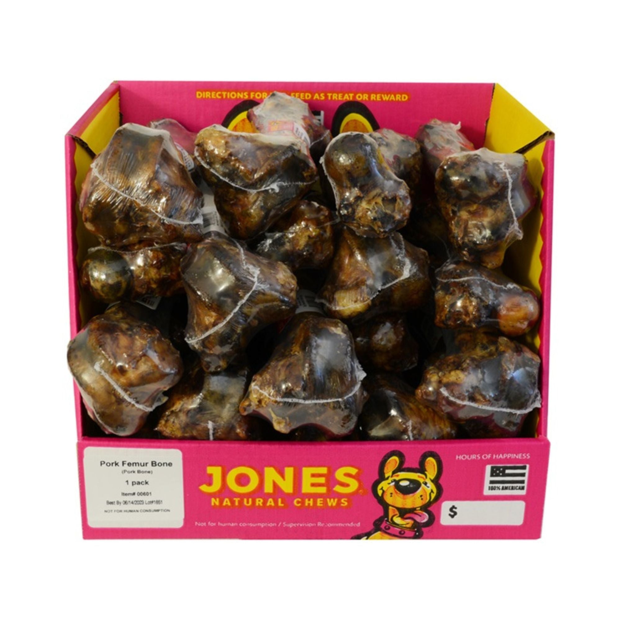 Jones Pork Femur Bone 1Pk Shrinkwrap (Case of 24)