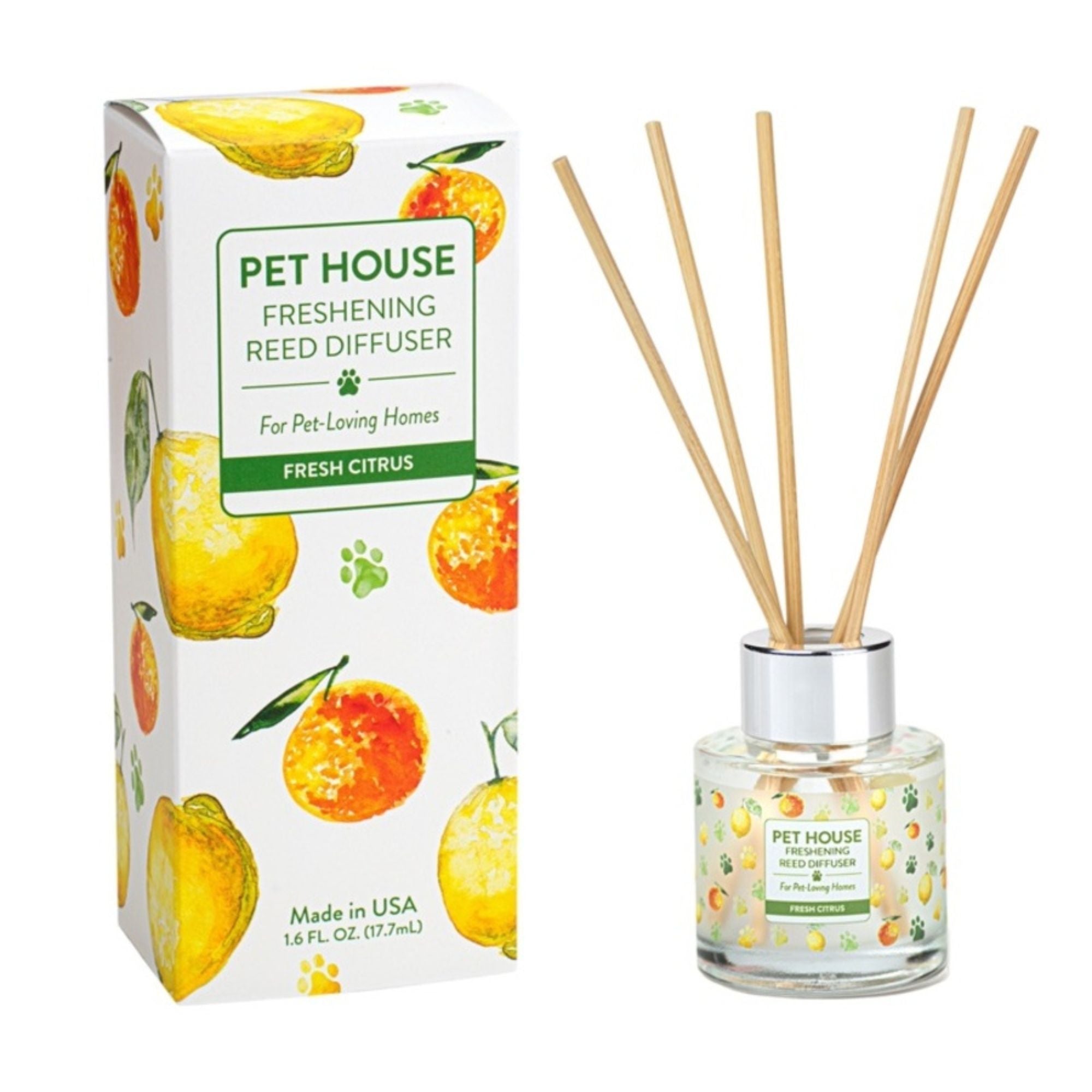 Pet House Fresh Citrus Reed Diffuser - 4 Count