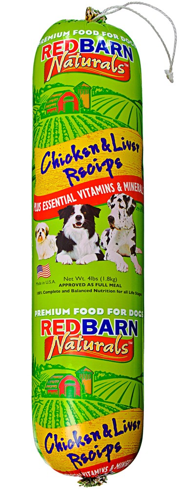 Redbarn Pet Products Dog Food Roll Chicken & Liver 4lb