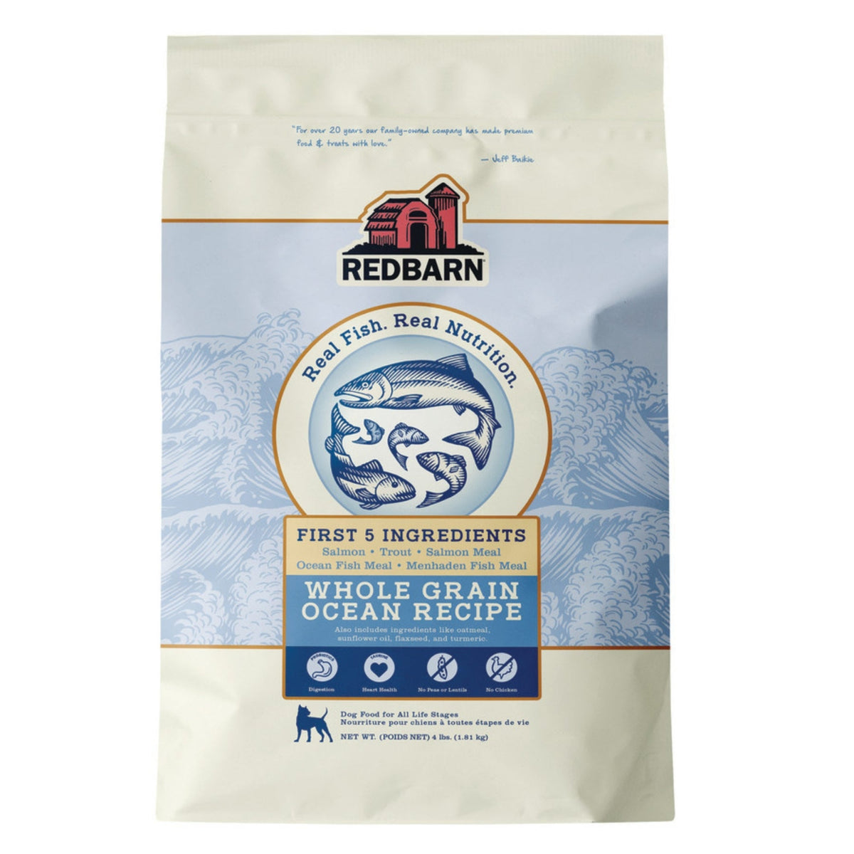 Redbarn Pet Products Whole Grain Dry Dog Food Ocean, 1ea/4 lb