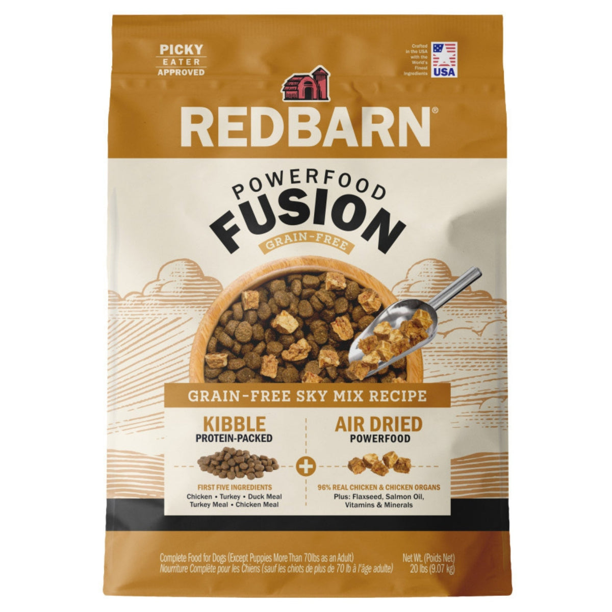 Redbarn Pet Products Powerfood Fusion Grain Free Dry Dog Food Sky Mix Chicken, 1ea/20 lb