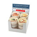 Pet House Fall/Winter Mini Candle Mixed Case, 3 Each Of: Pumpkin Spice, Apple Cider, Evergreen Forest, Pecan Pie