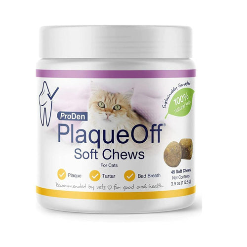 ProDen PlaqueOff Cat Dental Chews, 45 Count