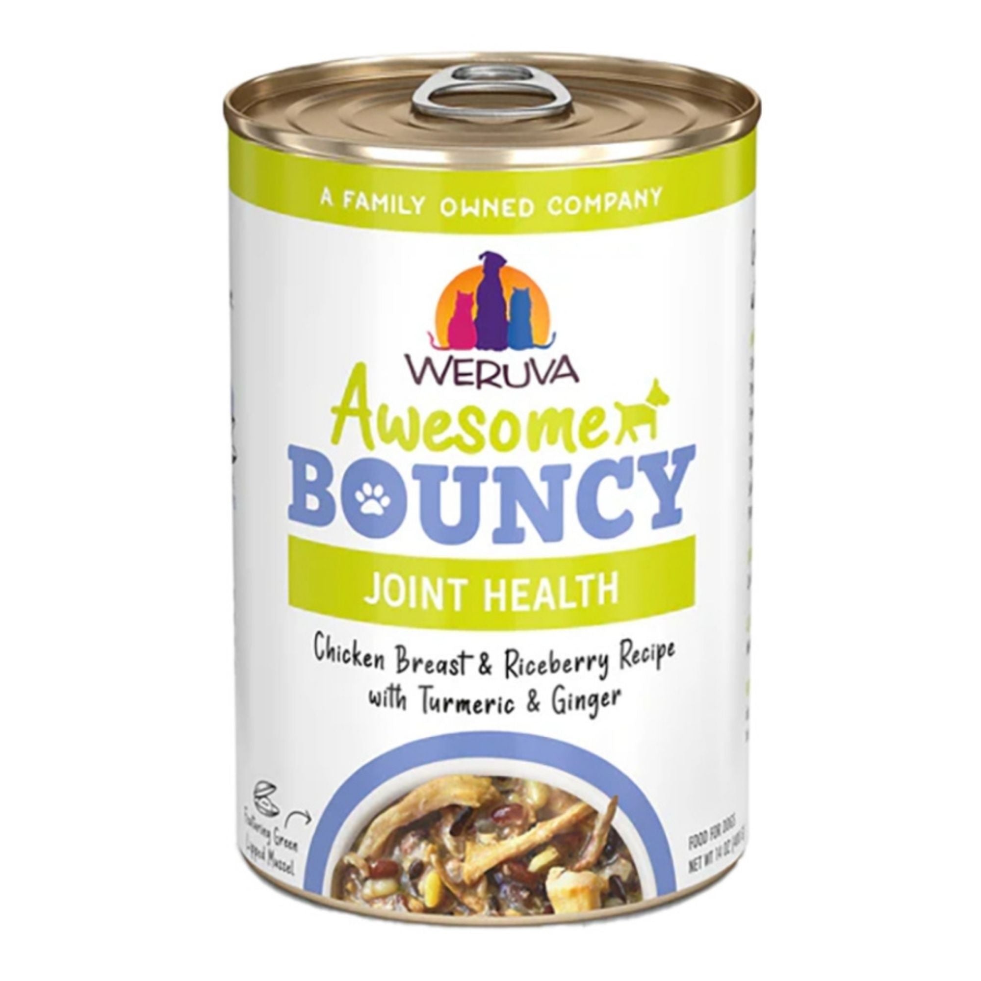 Weruva Dog Bouncy Chicken & Rice 14oz.  (Case of 10)