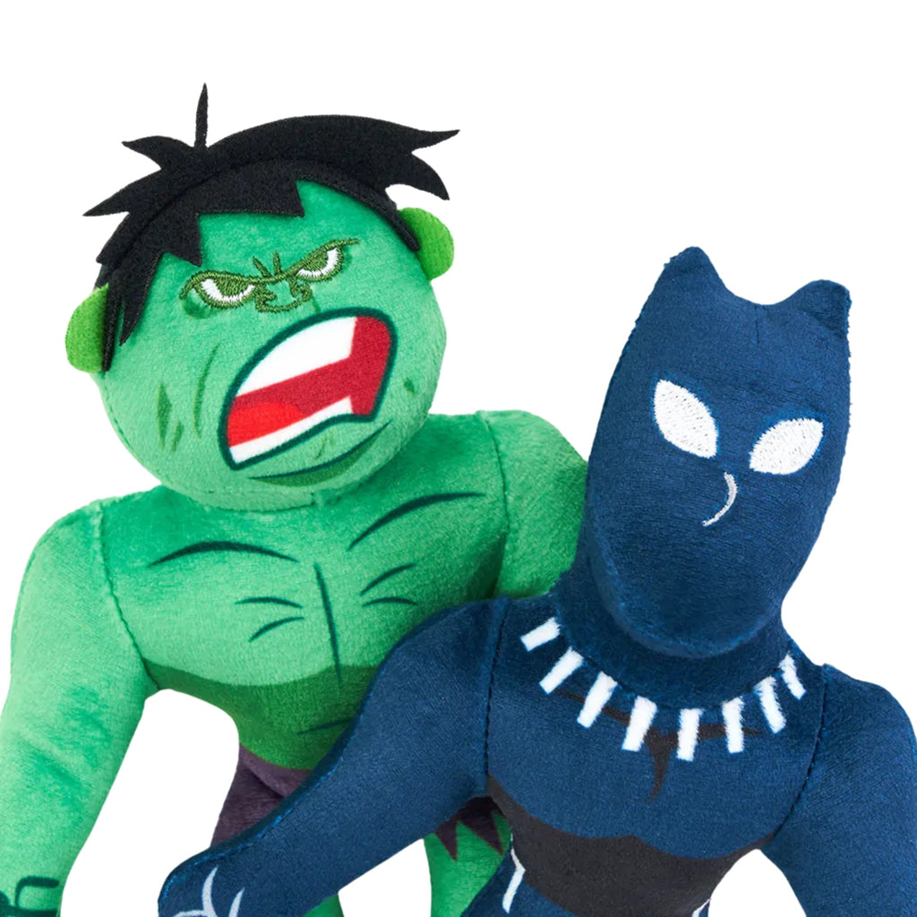 ZippyPaws Marvel Plush Hulk & Black Panther 2-Pack