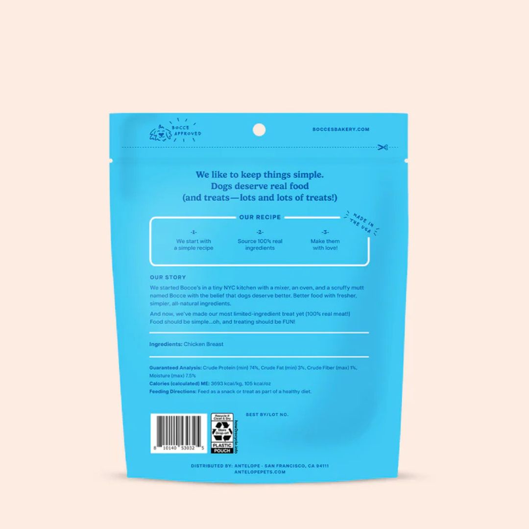 Bocce's Bakery Freeze-Dried Popcorn Chicken Dog Treats, 3 oz