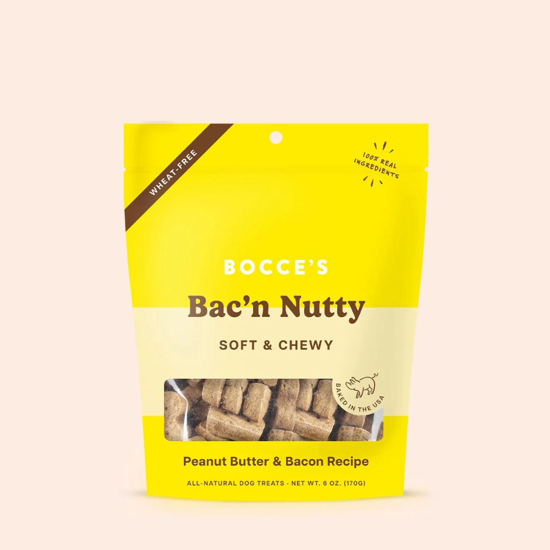 Bocce's Bakery Soft & Chewy Bacon Nutty Dog Treats, 12 oz