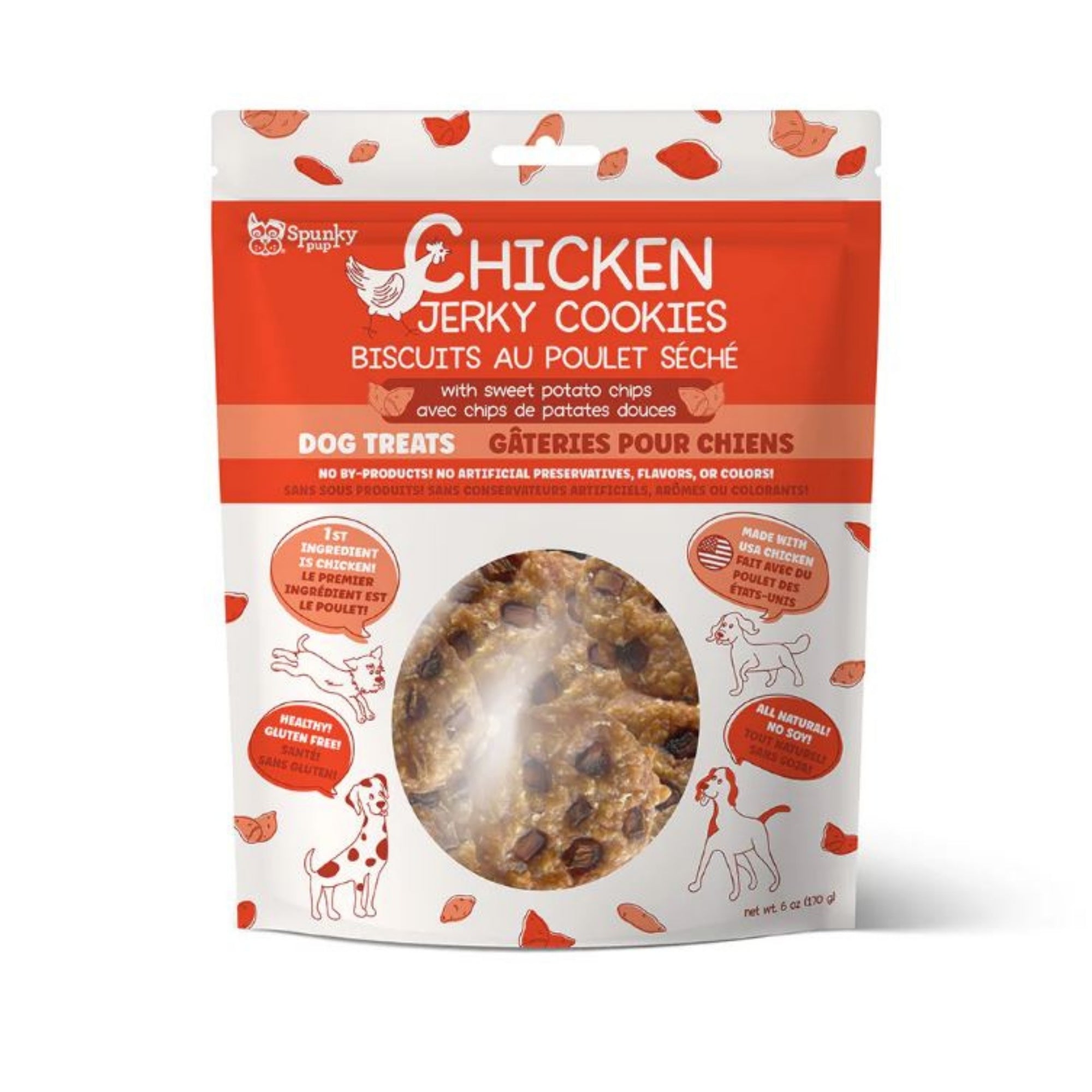 Spunkypup Jerky Cookies Chicken/Sweet Potato 6oz.