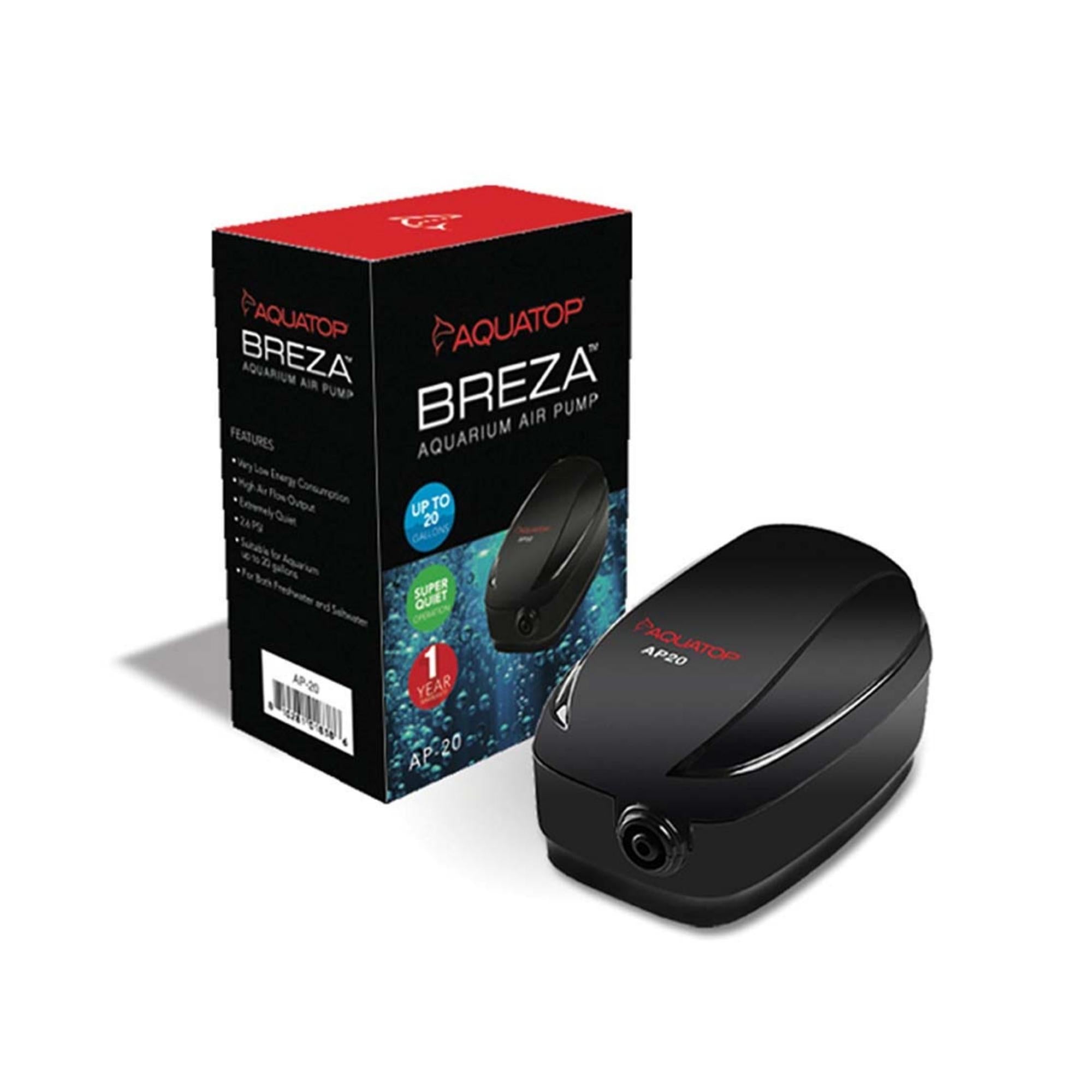 Aquatop BREZA AP20 Aquarium Air Pump Up to 20gal Black, 1ea
