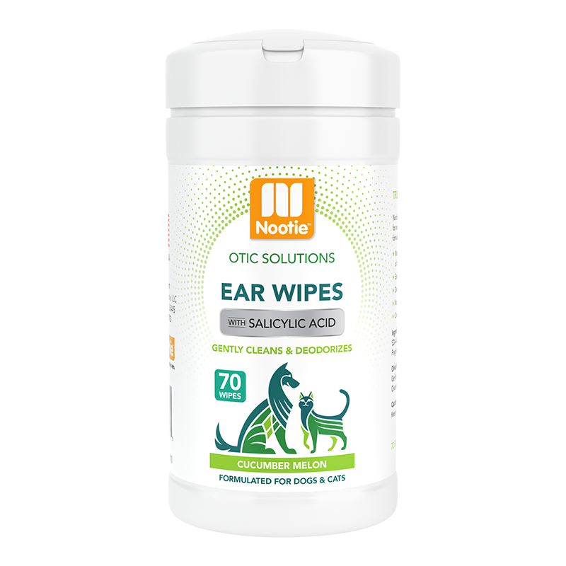Nootie Ear Wipes Cucumber Melon for Dogs, 70 Count
