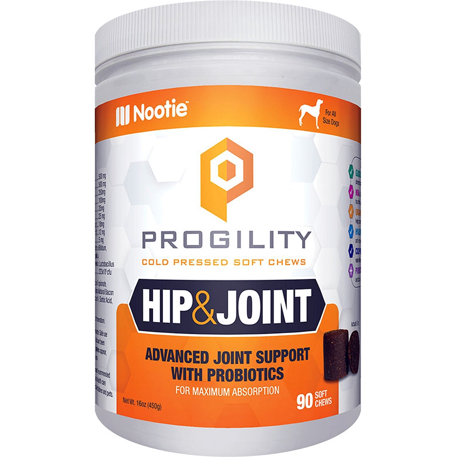 Nootie Progility Max Hip & Joint Soft Chews with Turmeric, 90 Count