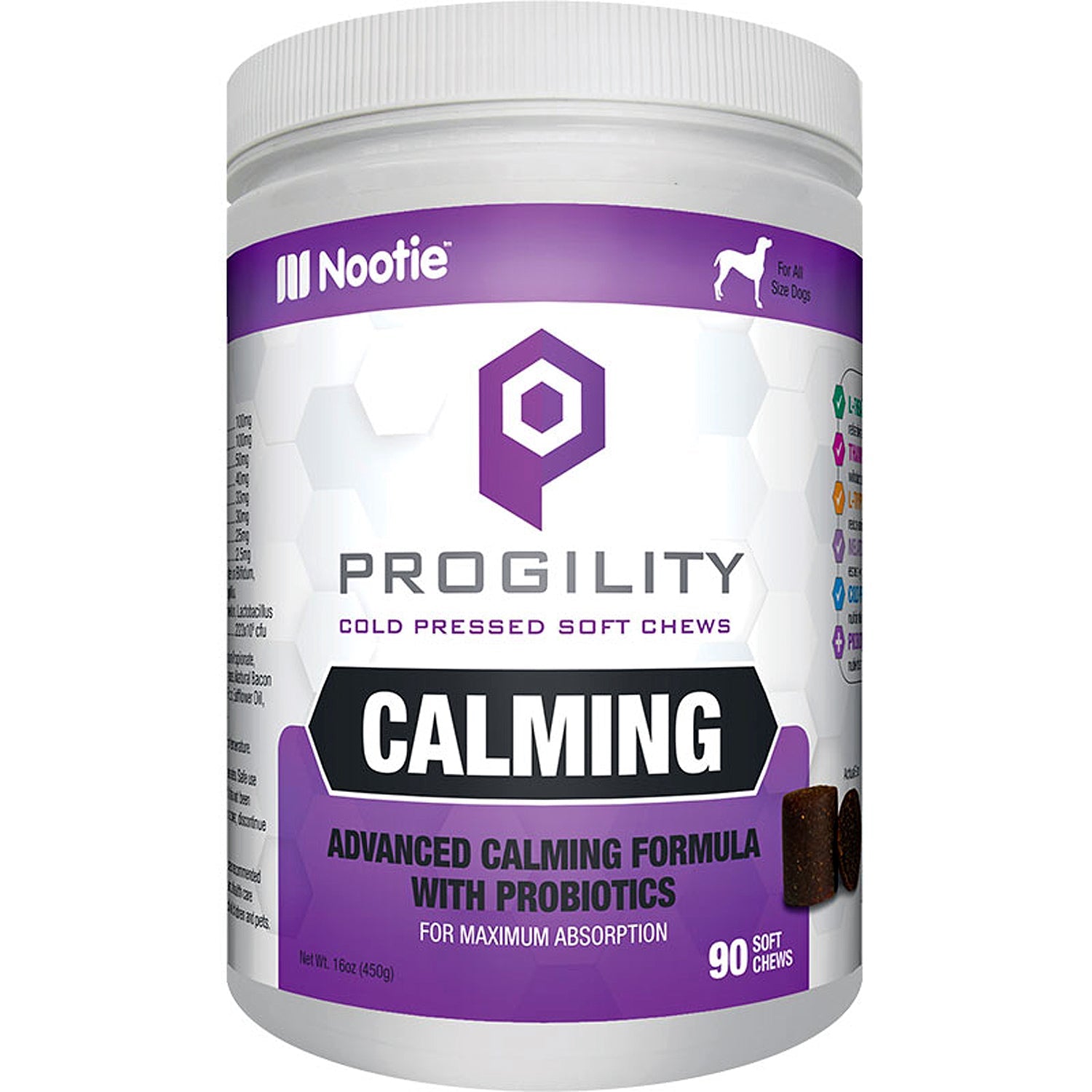 Nootie Progility Max Calm Soft Chews for Dogs, 90 Count