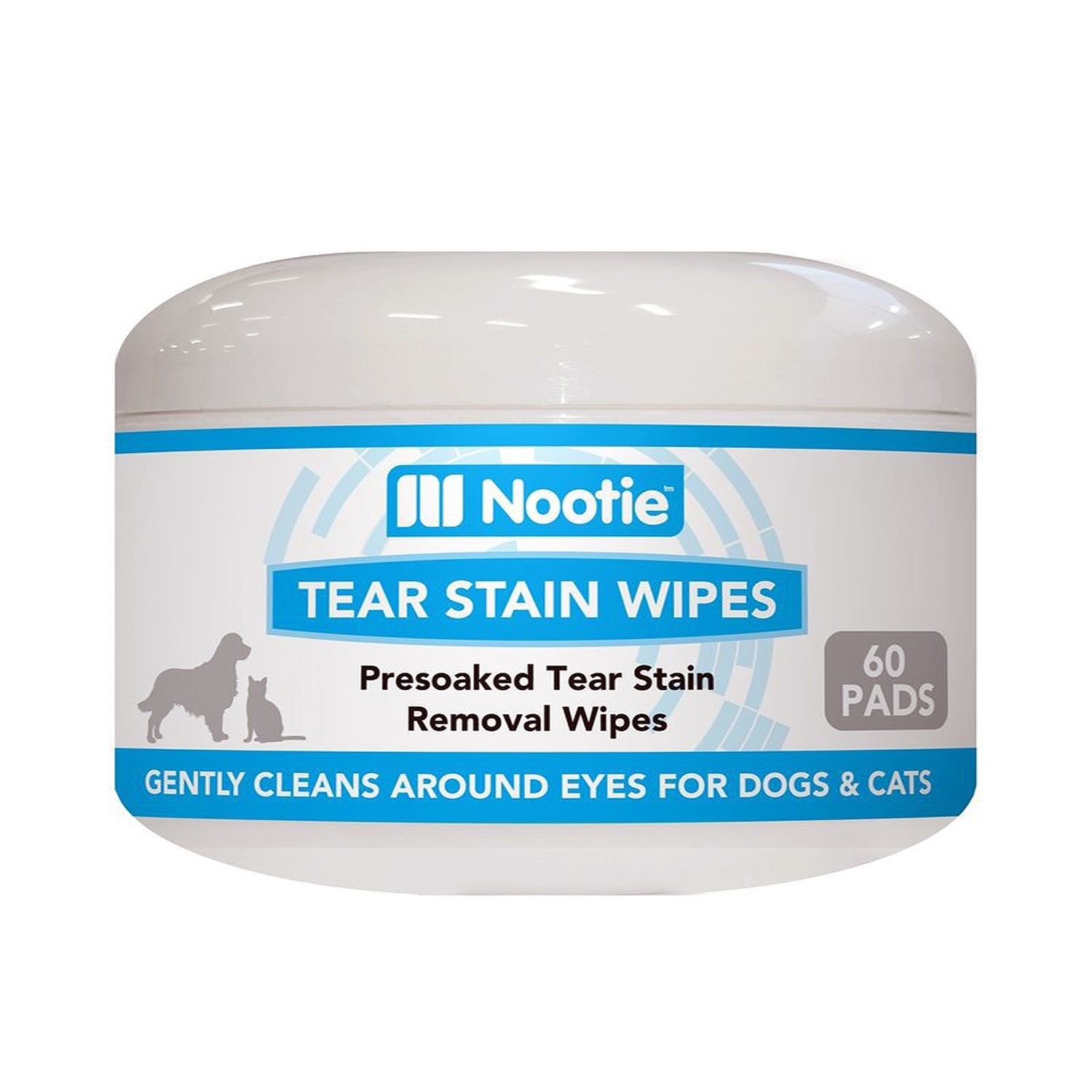 Nootie Tear Stain Wipes with Aloe for Dogs, 60 Count